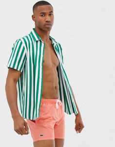 Коралловые шорты для плавания с логотипом Lacoste - Оранжевый