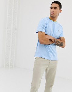 Синяя футболка с контрастной отделкой Lacoste - Синий