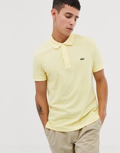 Желтое узкое поло с логотипом Lacoste - Желтый