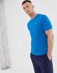 Синяя футболка с маленьким логотипом Lacoste Sport - Синий