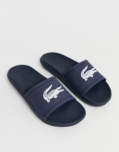 Темно-синие шлепанцы Lacoste Croco - Темно-синий
