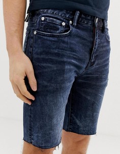 Темные джинсовые шорты узкого кроя Superdry - Синий