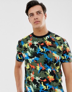 Черная футболка с камуфляжным принтом Superdry - Черный