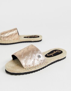 Эспадрильи с эффектом металлик Superdry - Медный