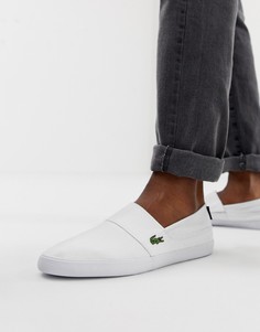 Белые кеды слипоны Lacoste - Белый