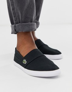 Черные кеды слипоны Lacoste - Черный