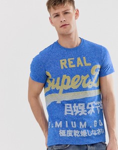 Футболка с выцветшим эффектом Superdry - Синий