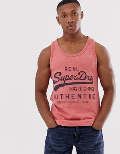 Майка с рельефным принтом в винтажном стиле Superdry - Красный