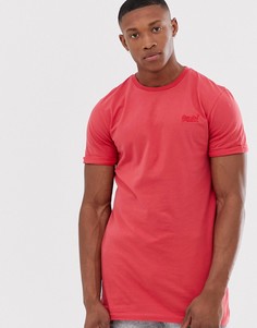 Удлиненная футболка Superdry - Красный
