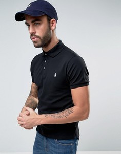 Черная облегающая футболка-поло Polo Ralph Lauren - Черный