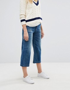 Укороченные джинсы с завышенной талией и широкими штанинами Polo Ralph Lauren - Синий