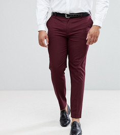Бордовые зауженные брюки ASOS DESIGN Plus - Красный