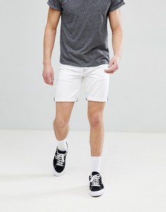 Белые джинсовые шорты зауженного кроя ASOS DESIGN - Белый