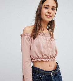 Кроп-топ с длинными рукавами New Look - Розовый