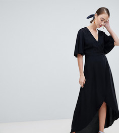 Асимметричное платье с запахом New Look - Черный