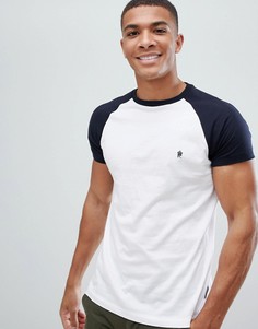 Футболка с контрастными рукавами реглан French Connection - Белый