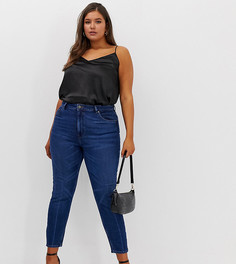 Темные джинсы скинни с завышенной талией ASOS DESIGN Curve - Синий