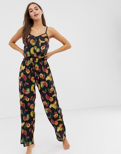 Пижамные брюки с фруктовым принтом ASOS DESIGN mix & match - Мульти