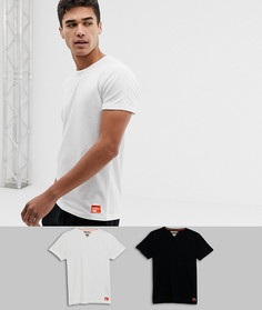 Две футболки из органического хлопка белого/черного цвета Superdry - Мульти