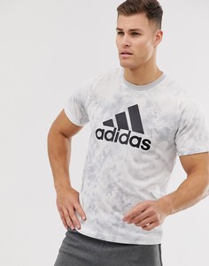 Белые кроссовки с принтом тай-дай Adidas - Training ID - Белый