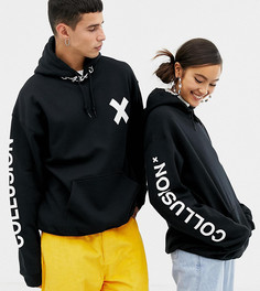 Худи черного цвета с логотипом COLLUSION Unisex - Черный