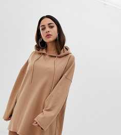 Бежевое платье-свитер мини с капюшоном Missguided - Коричневый