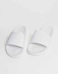Белые шлепанцы ASOS DESIGN - Черный