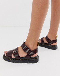 Сандалии из искусственной кожи вишневого цвета Dr Martens - Gryphon - Красный
