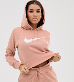 Укороченное oversize-худи с логотипом Nike - Розовый