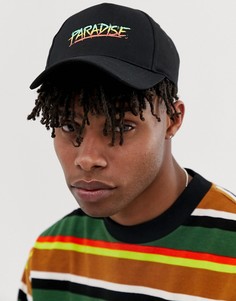 Черная бейсболка с принтом Paradise ASOS DESIGN - Черный