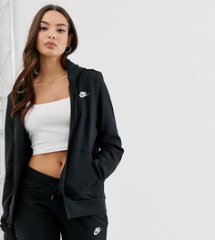 Худи черного цвета на молнии Nike - club - Черный