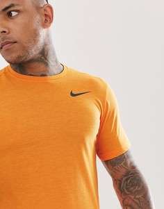 Оранжевая футболка Nike Training - Breathe HyperDry - Оранжевый