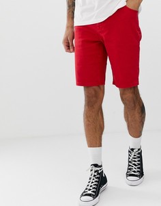 Красные джинсовые шорты скинни ASOS DESIGN - Красный