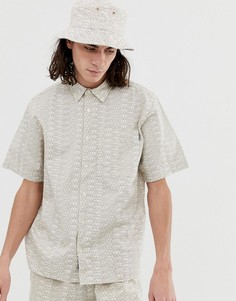 Кремовая рубашка с короткими рукавами Carhartt WIP Typo - Бежевый