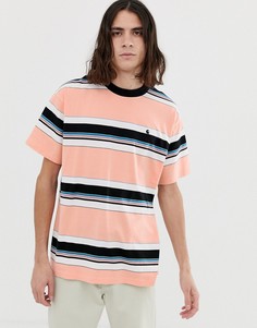 Розовая футболка в полоску с короткими рукавами Carhartt WIP - Розовый