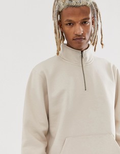 Бежевый свитшот с короткой молнией Carhartt WIP Chase - Бежевый