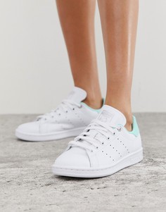 Бело-зеленые кроссовки adidas Originals Stan Smith - Белый