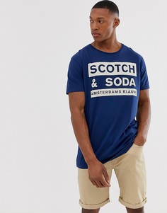 Футболка с принтом Scotch and Soda - Черный