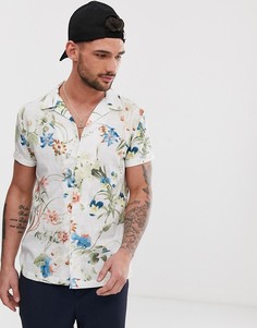 Белая рубашка с принтом River Island - Белый
