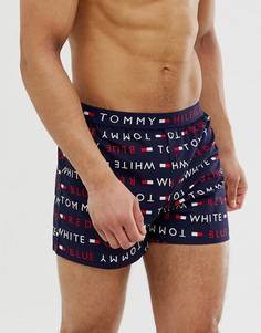 Темно-синие боксеры-шорты со сплошным логотипом-флагом Tommy Hilfiger - Темно-синий