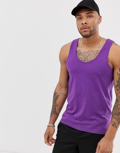 Фиолетовая майка из органического хлопка ASOS DESIGN - Фиолетовый