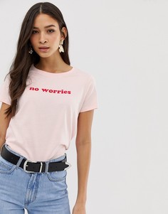 Футболка French Connection no worries - Розовый