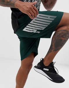 Зеленые шорты с логотипом Puma Тraining - Зеленый