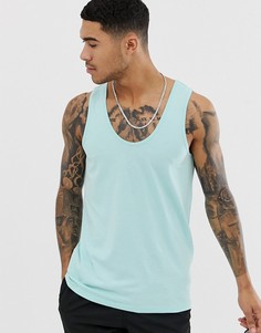 Майка мятного цвета из органического хлопка ASOS DESIGN - Синий