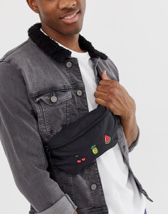 Черная сумка-кошелек на пояс с вышивкой ASOS DESIGN - Черный
