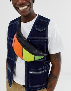 Сумка-кошелек на пояс в стиле колор блок из искусственной кожи ASOS DESIGN - Мульти