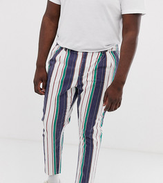 Брюки-сигаретки в полоску ASOS DESIGN Plus - Белый