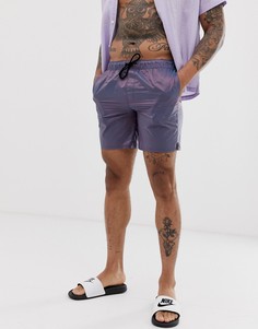 Голубые шорты для плавания средней длины ASOS DESIGN - Синий