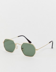 Золотистые квадратные солнцезащитные очки AJ Morgan - Золотой