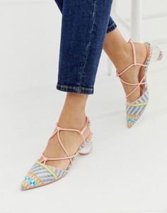 Туфли на каблуке-шарике ASOS DESIGN - Sunset - Мульти